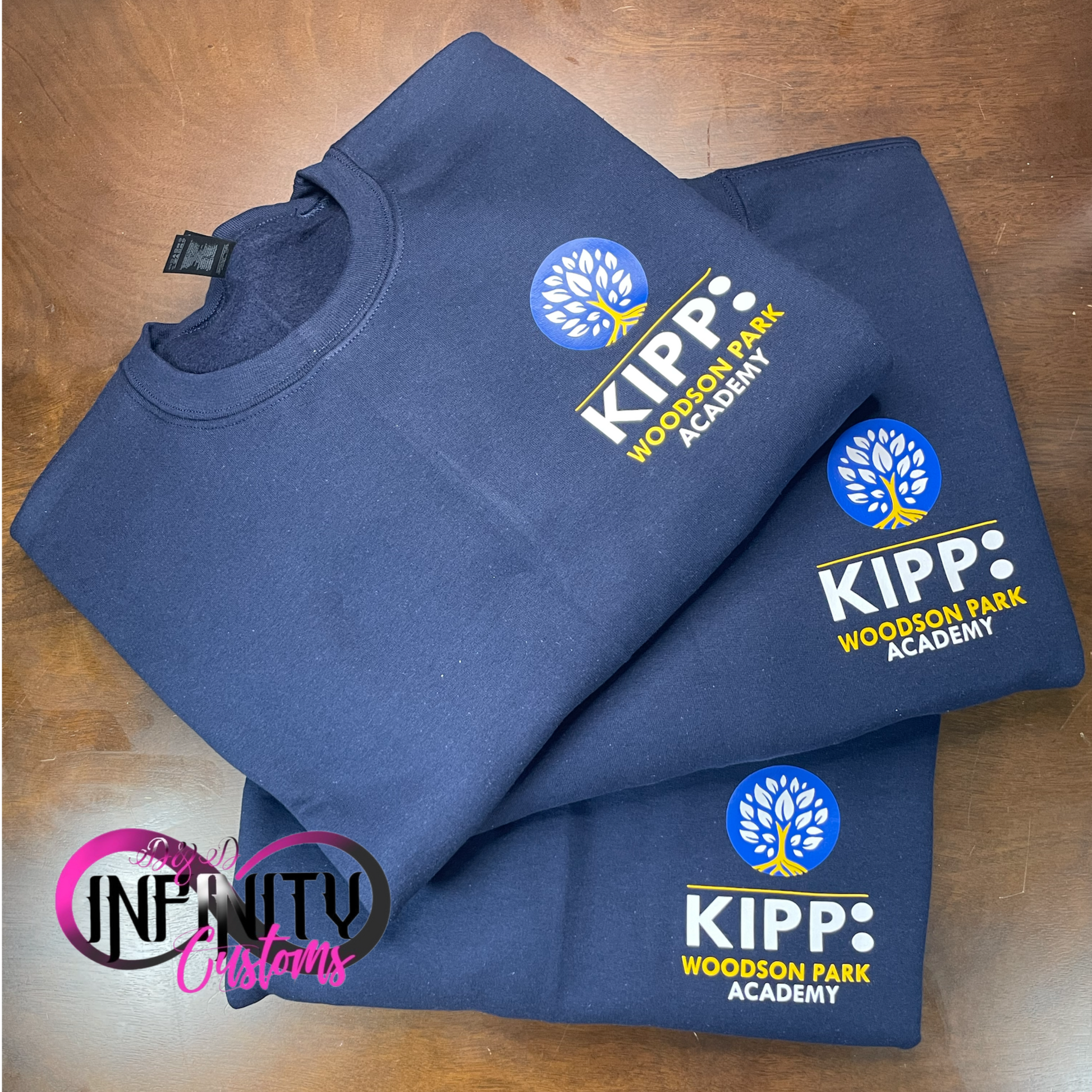 School Logos (Vinyl) on Sweatshirt