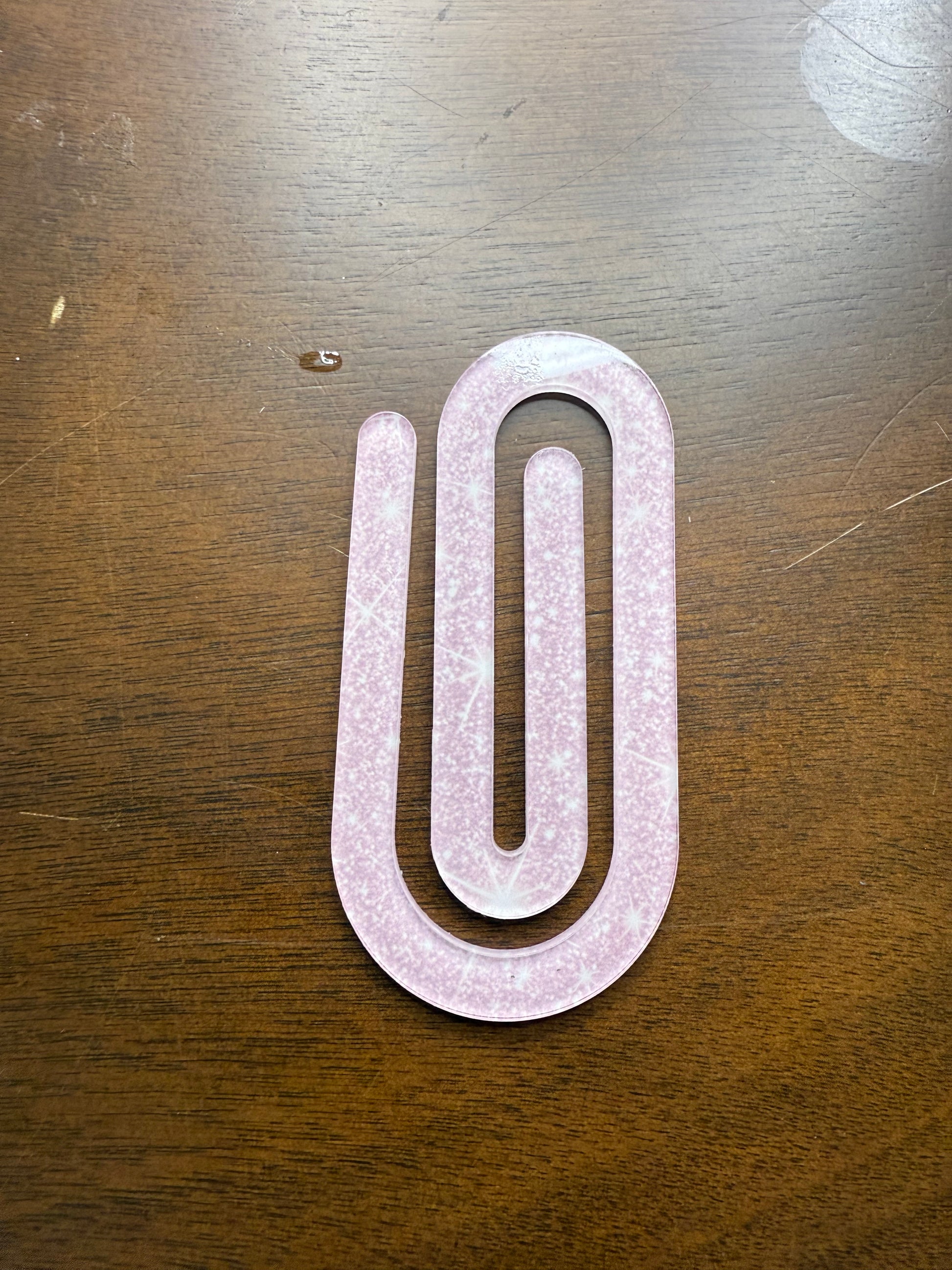Pink Sparkle Jumbo Paper Clip