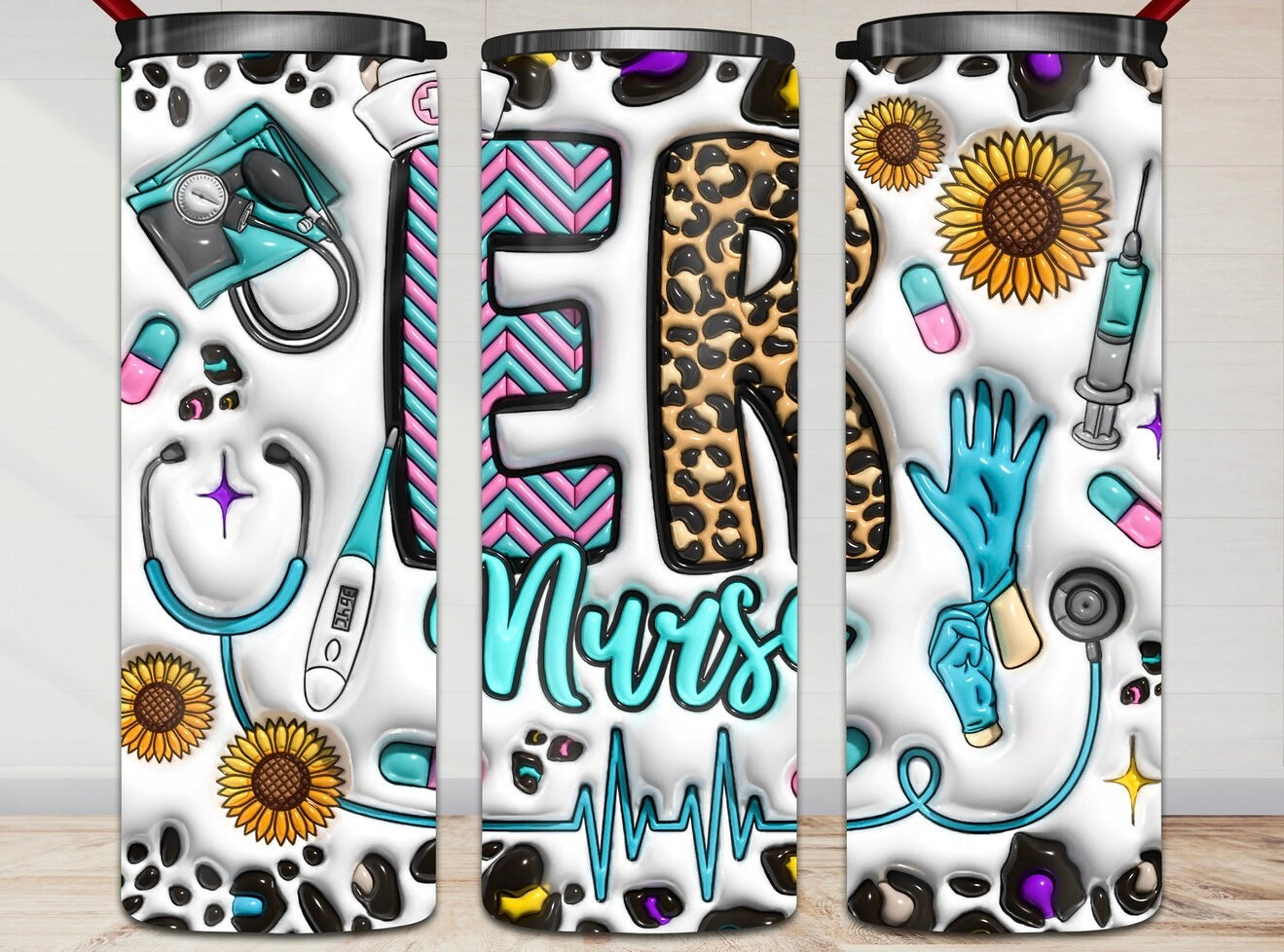 ER Nurse 3D 20oz Skinny Tumbler
