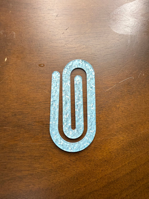Blue Glitter Jumbo Paperclip