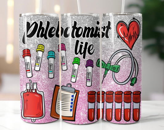 Phlebotomist Life 20 oz Skinny Tumbler