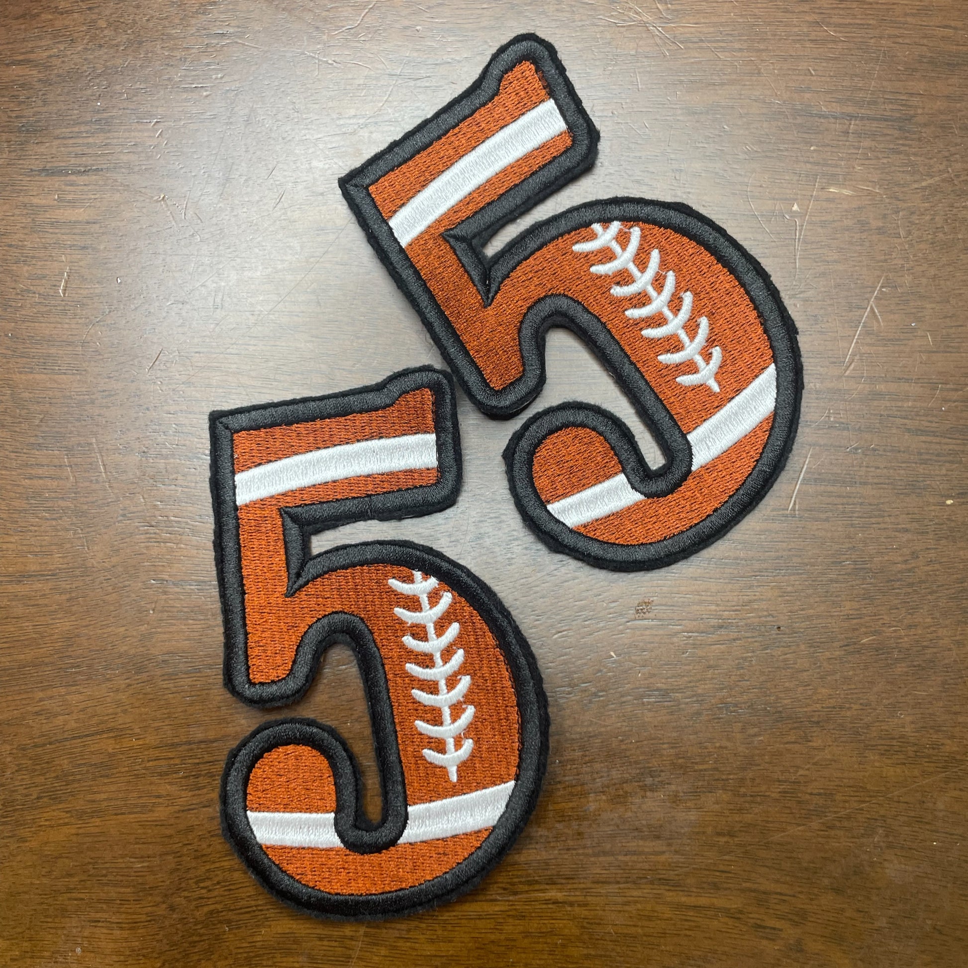 Embroidered Football Number Iron On Patch