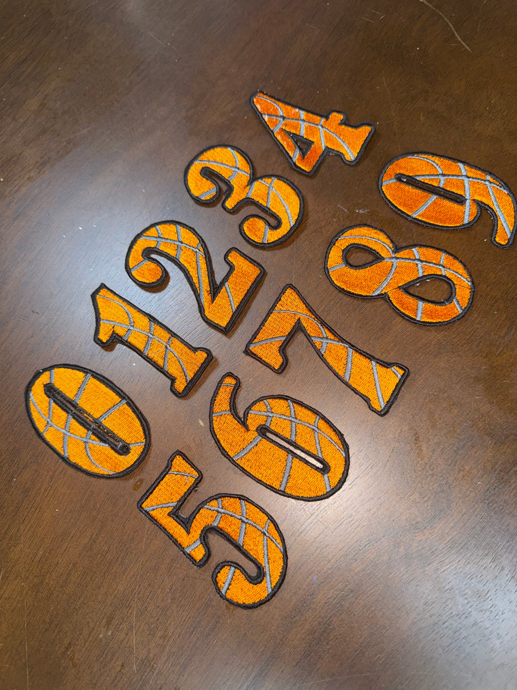 Embroidered Basketball Number Iron On Patch