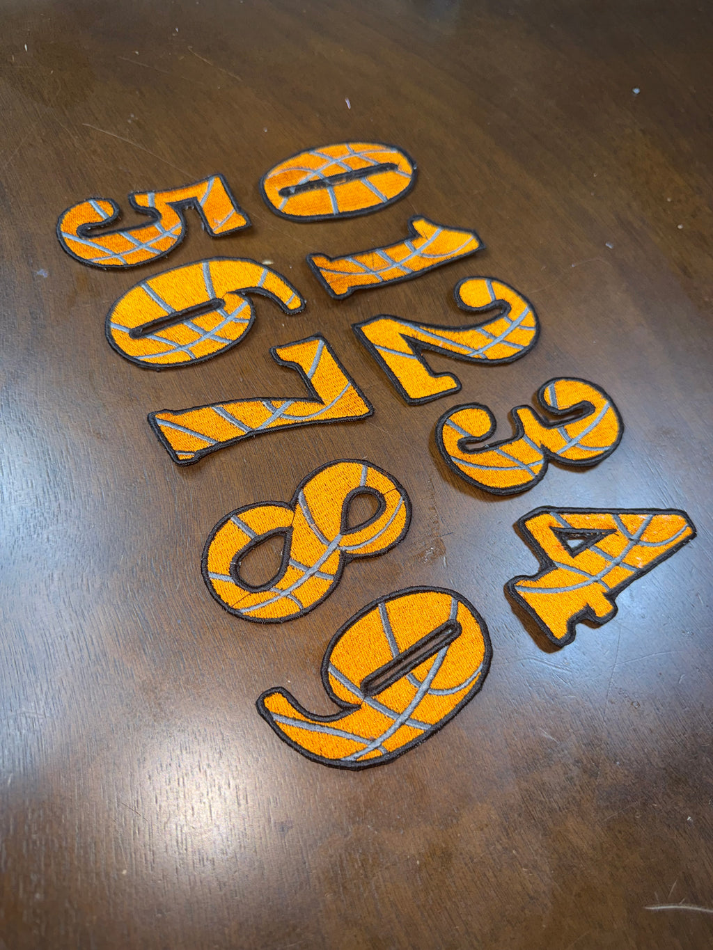 Embroidered Basketball Number Iron On Patch