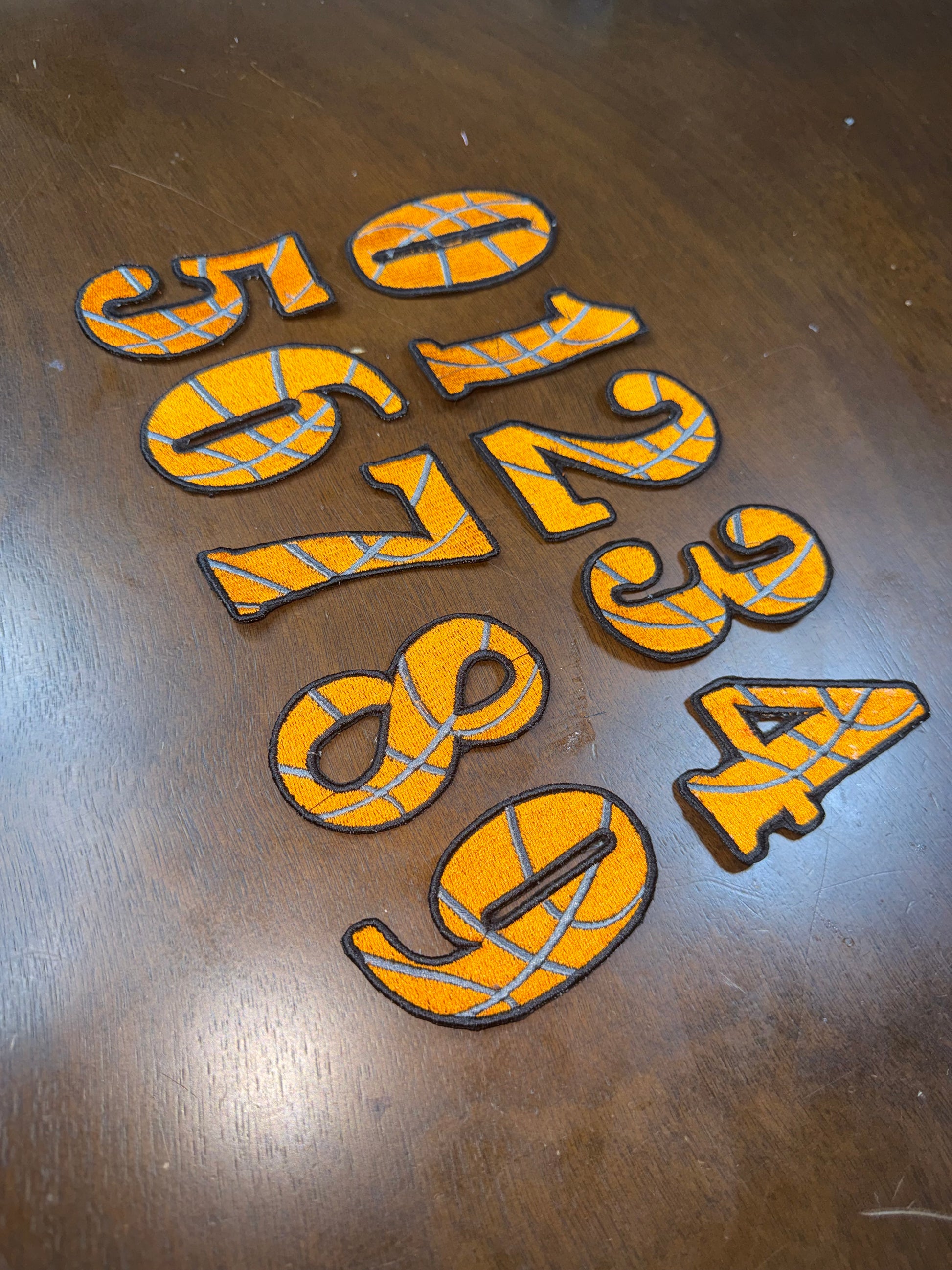 Embroidered Basketball Number Iron On Patch