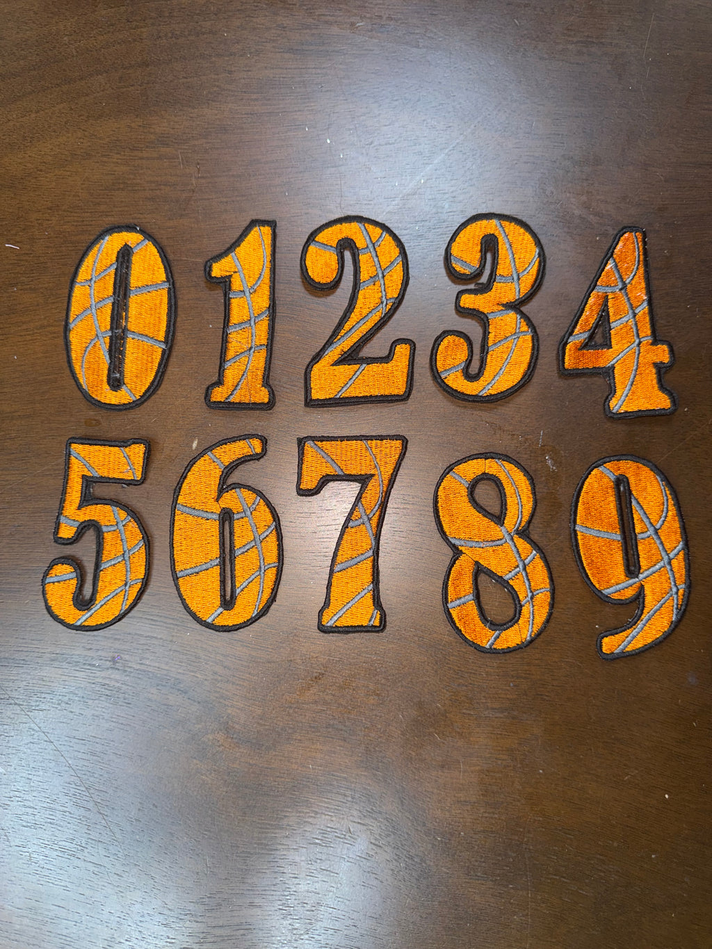 Embroidered Basketball Number Iron On Patch