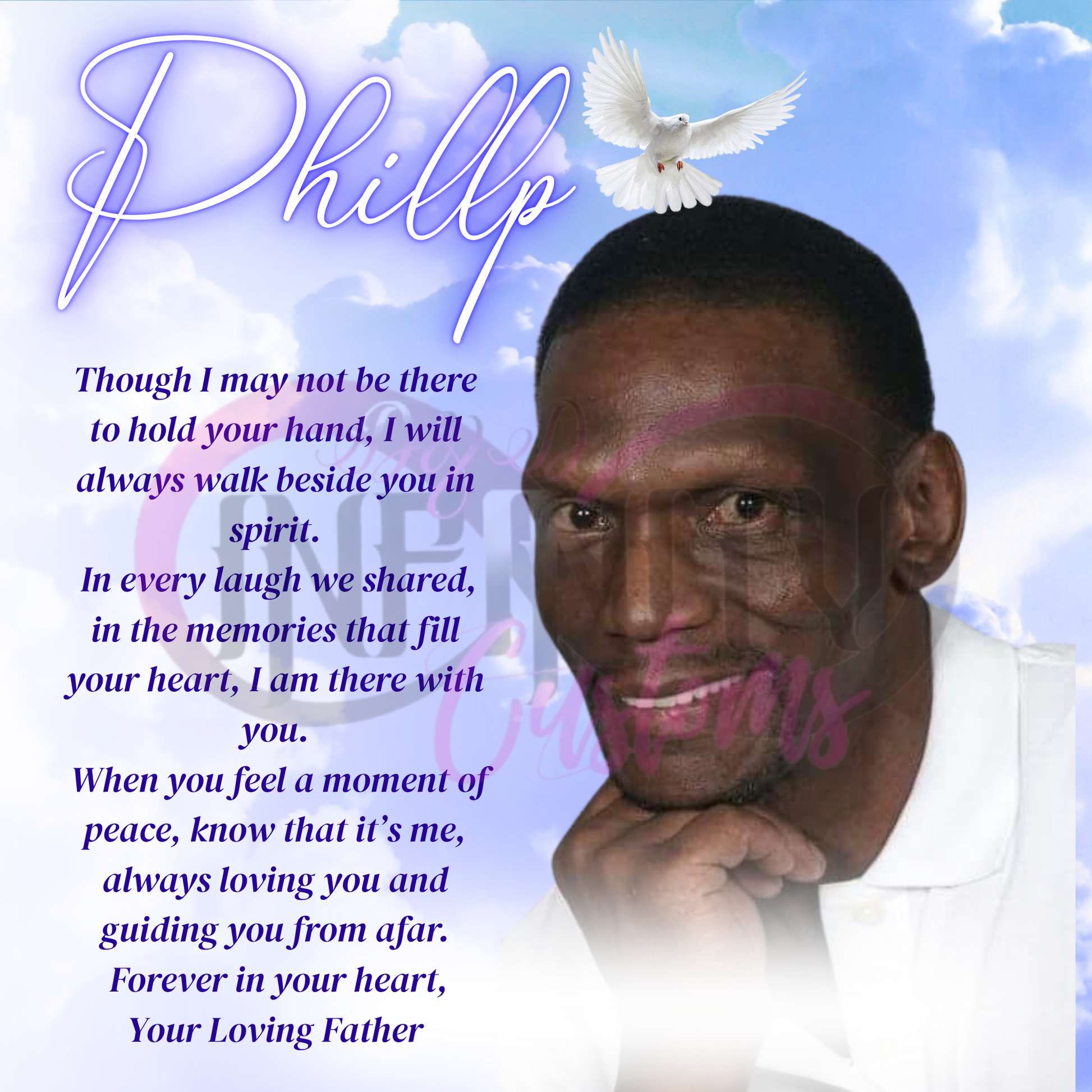 Memorial Pillow— One-Sided Design