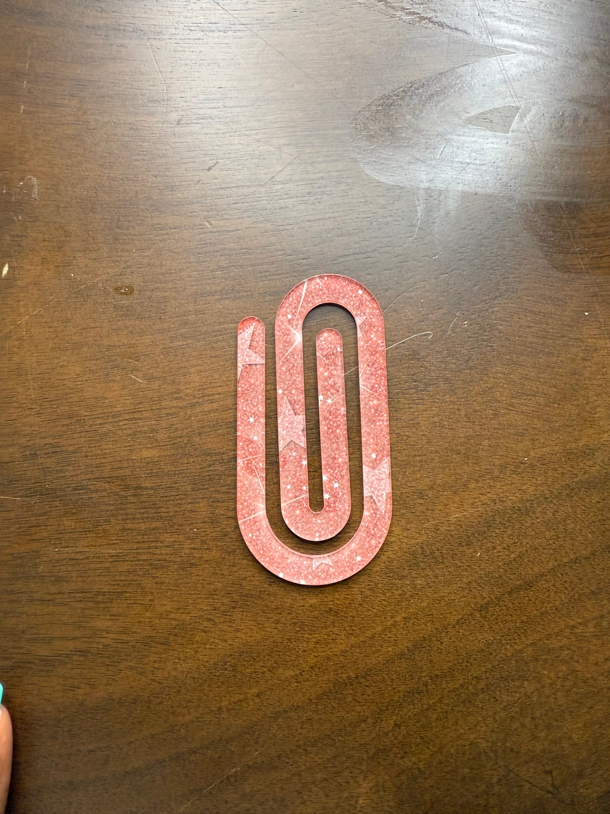 Pink Sparkle Jumbo Paperclip