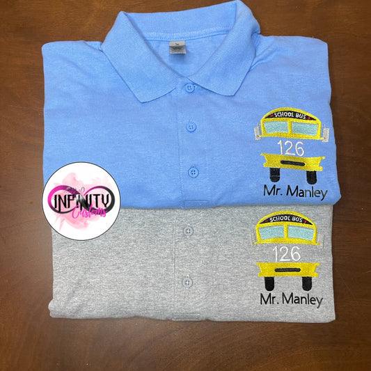 School Bus w/ District Embroidered