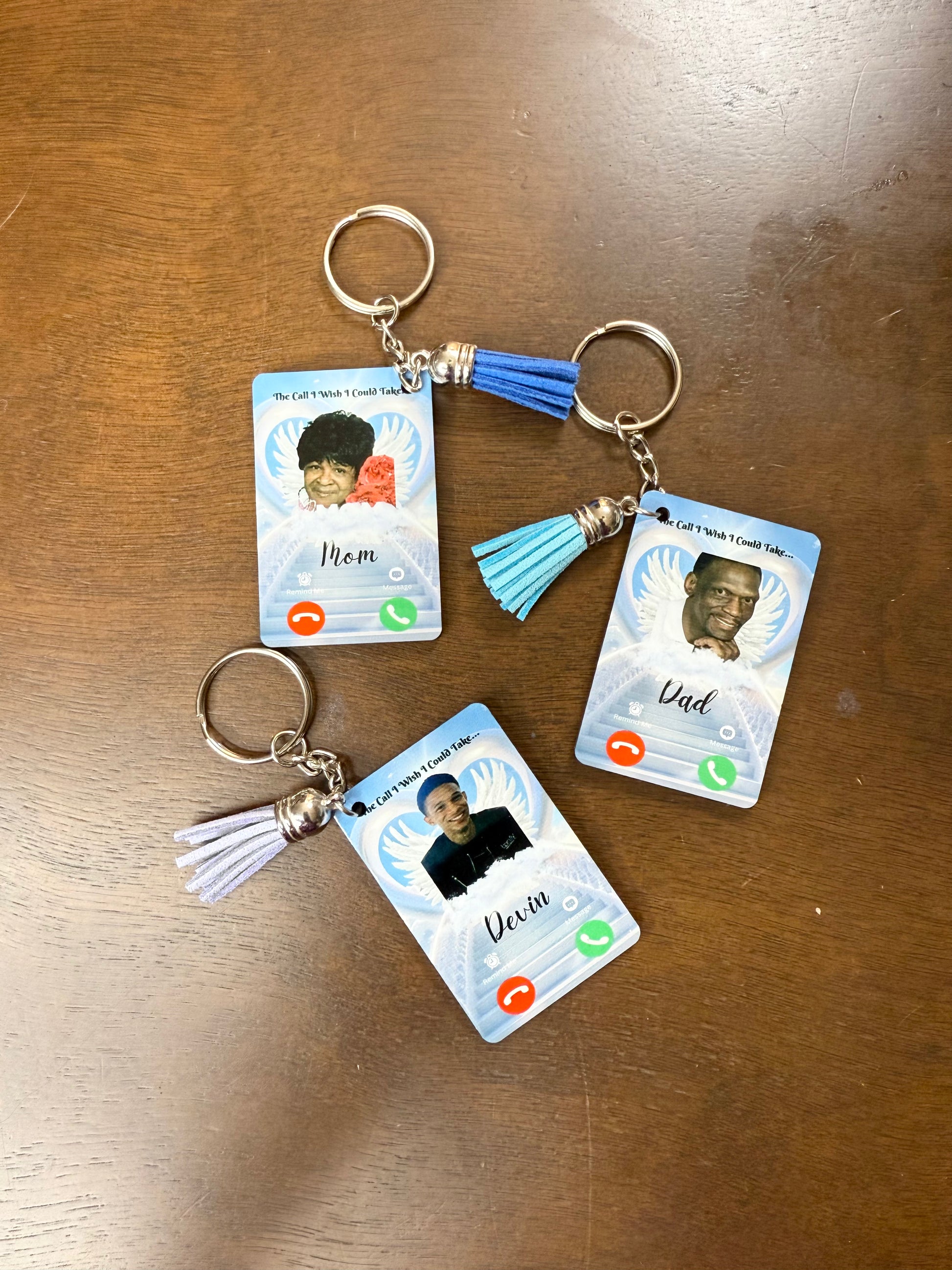 Phone Call Memorial Keychain