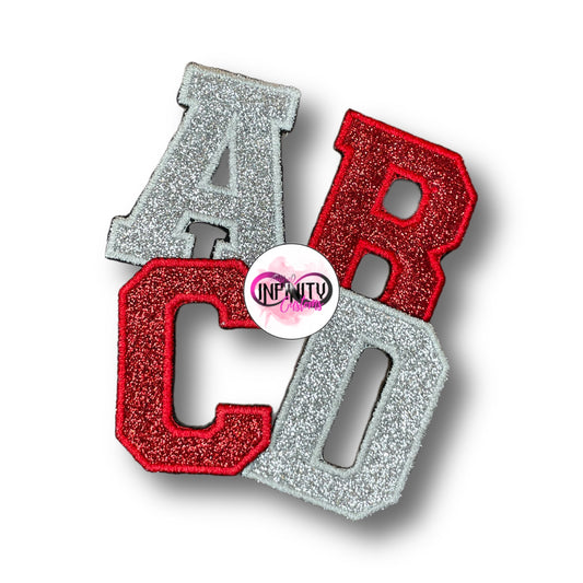 Varsity Letter Glitter Patch (2.5inch)