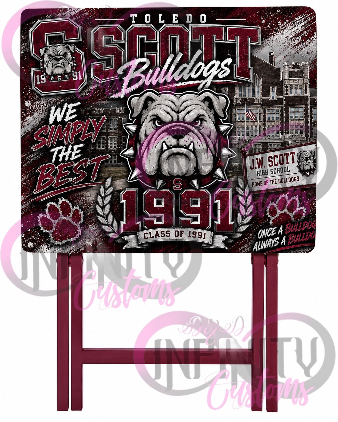 Toledo Scott Alumni Folding TV Tray