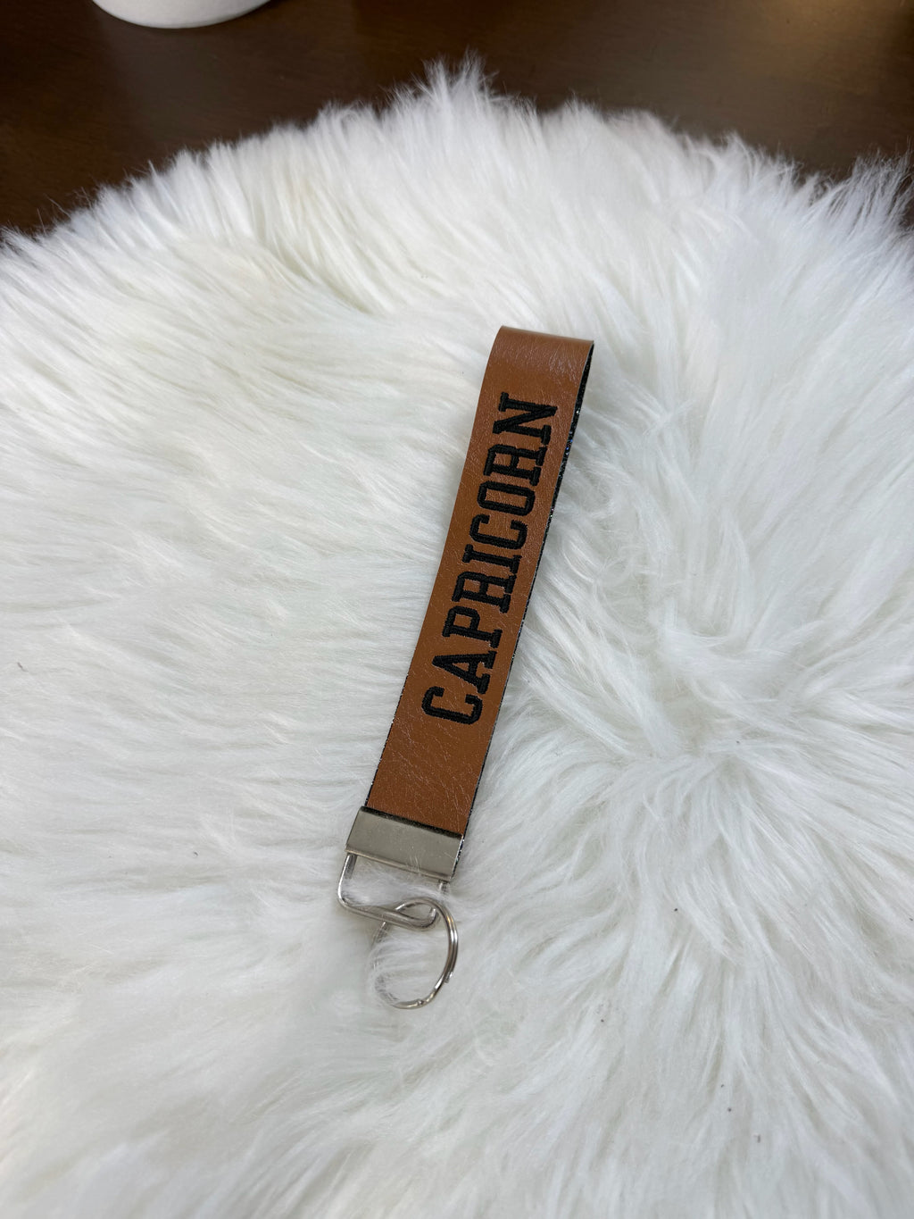 Zodiac Wristlet Keychain- Faux Leather