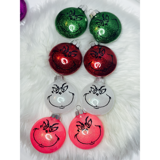 Grinch Face Ornament (Single)