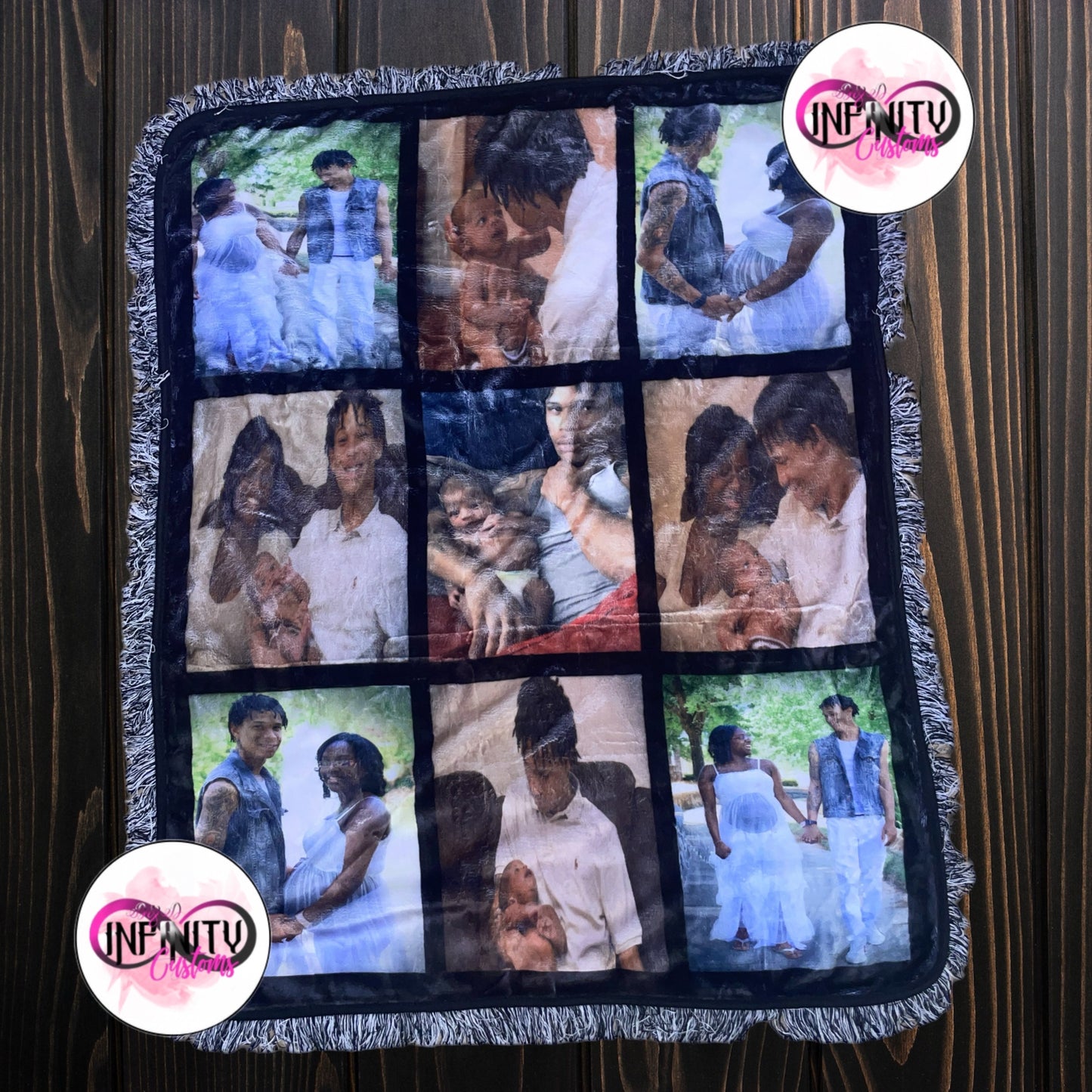 Throw Blanket ( 9 Panel Photo Display)