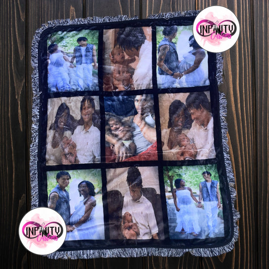 Throw Blanket ( 9 Panel Photo Display)