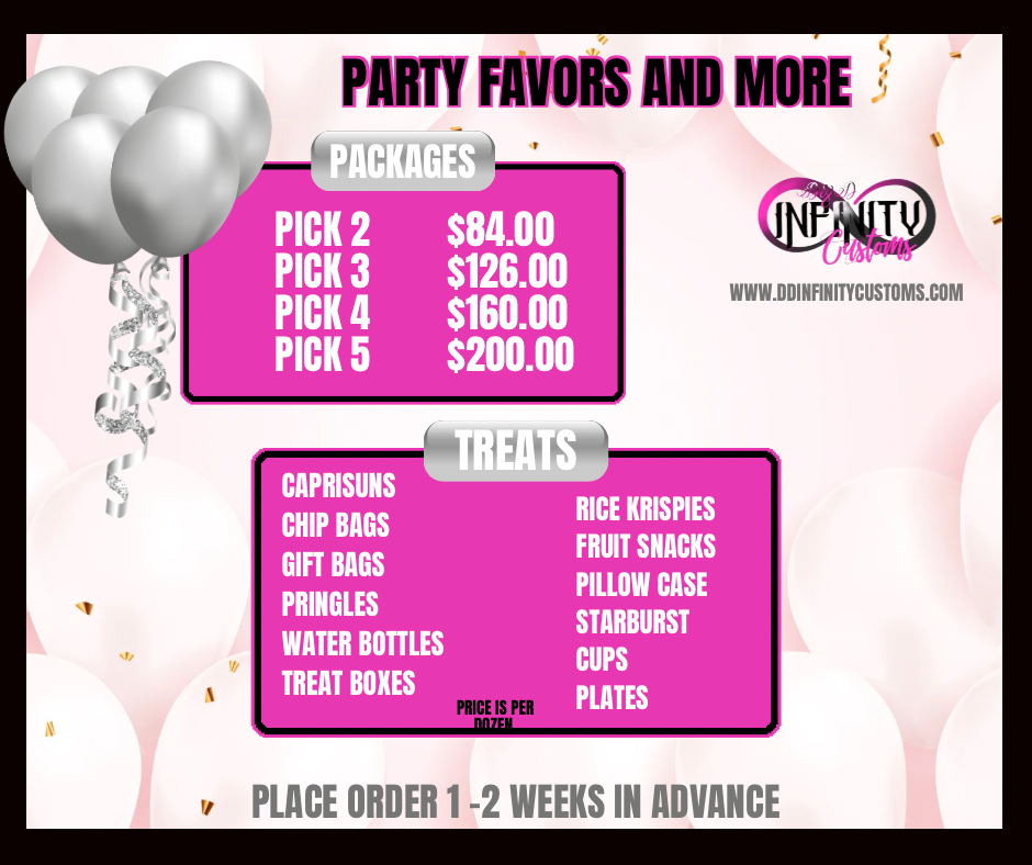 Custom Party Favors Packages